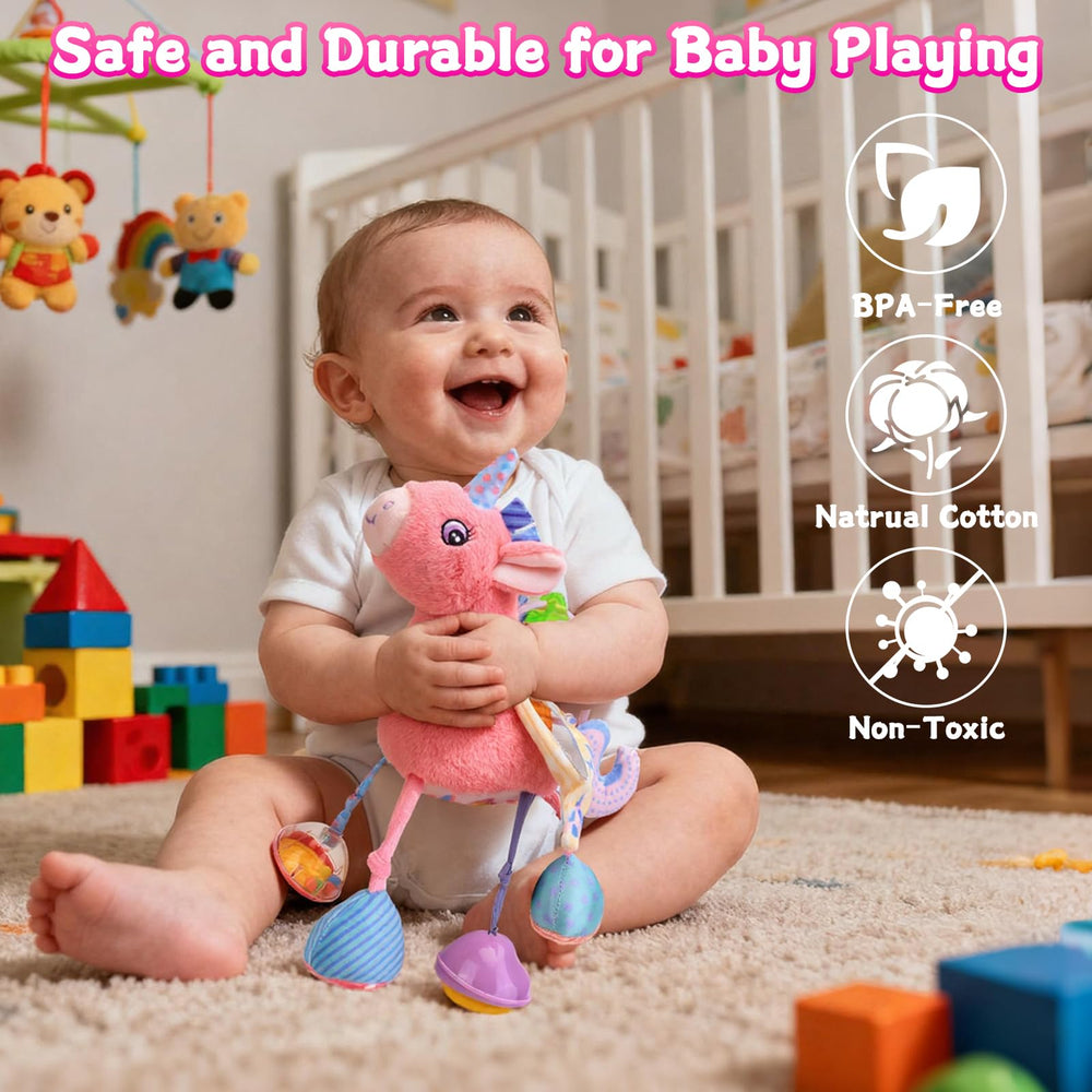 MPQMPQ tummy time mirror toy strengthens head lifting skills.