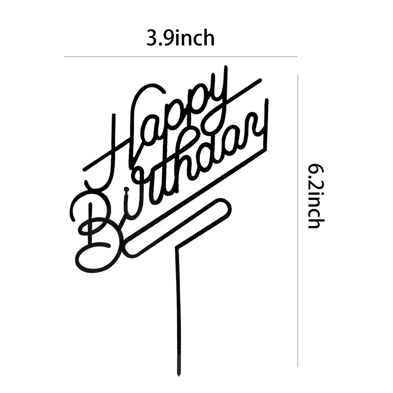 MPRVAKYF acrylic cake topper black enhances desserts for celebrations and photos.