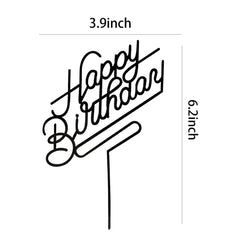 MPRVAKYF acrylic cake topper black enhances desserts for celebrations and photos.