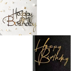 MPRVAKYF gold acrylic birthday cake topper for elegant cake decoration and dessert presentation