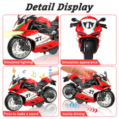 MQDMINI 4-pack motorcycle toys with lights and sounds boost imaginative play