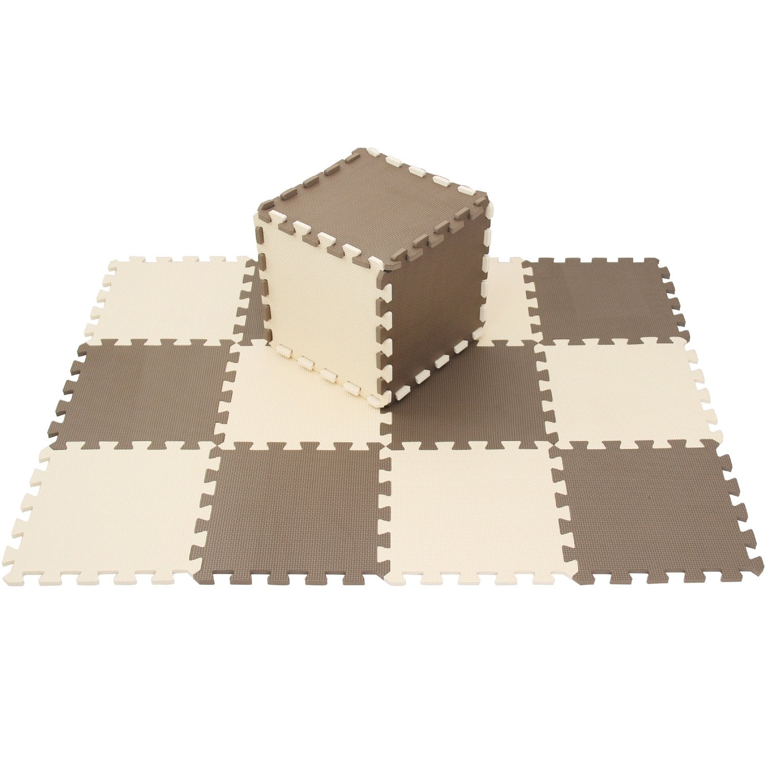 MQIAOHAM thick interlocking foam play mat close-up highlighting cushion and grip.