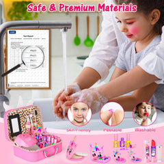 Mqsiuve Kids Makeup Kit brush set tidy organization for little artists
