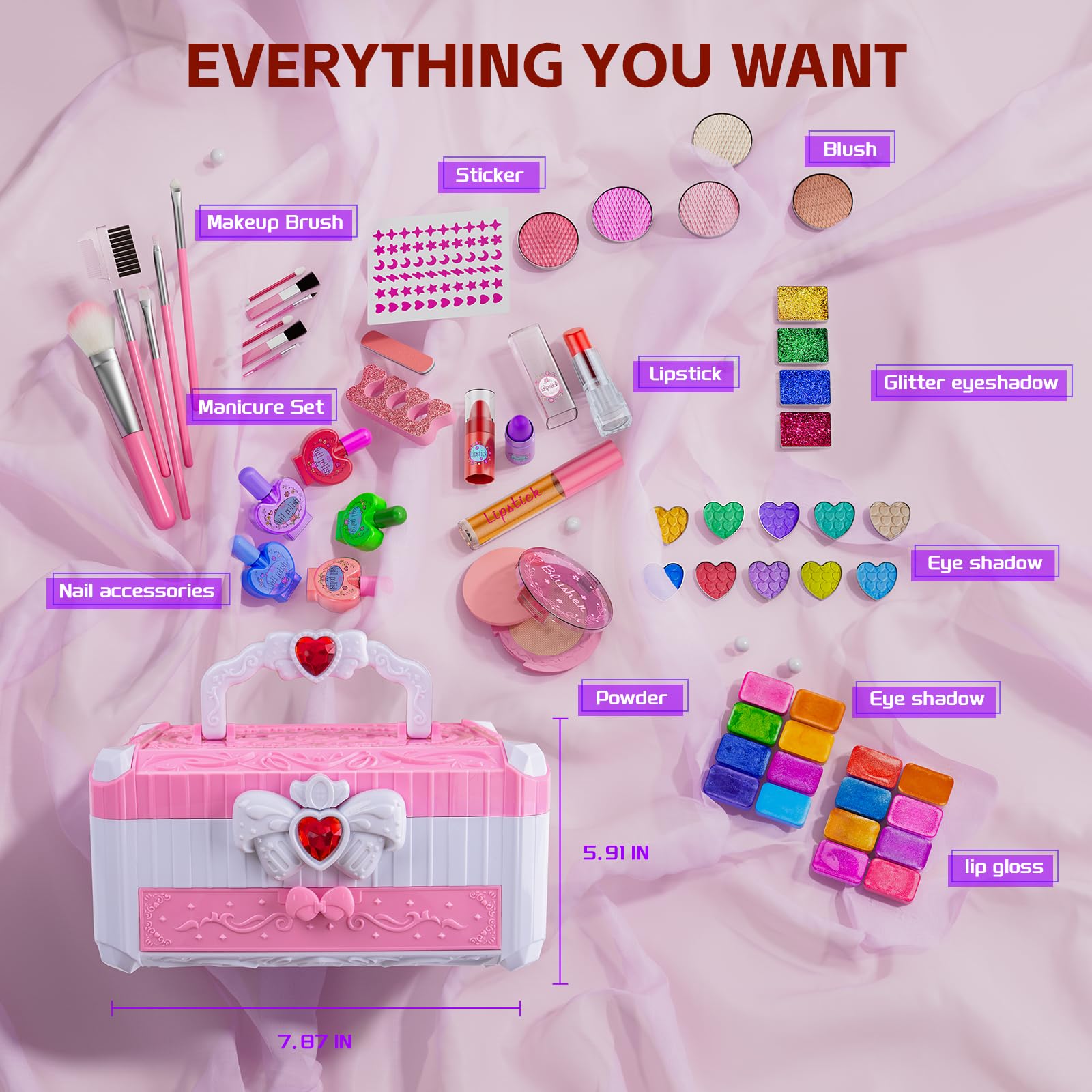 Mqsiuve washable kids makeup simplifies cleanup after playtime