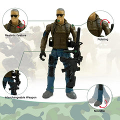MQSTARSRISE 9 cm army figures designed for small hands