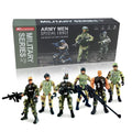 MQSTARSRISE army men figure pose demonstrates detachable joints for versatile play.