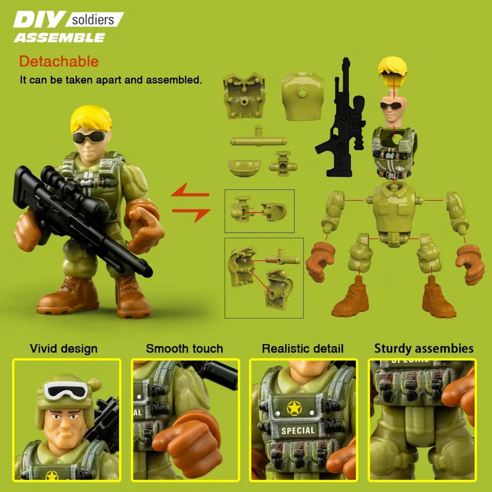 MQSTARSRISE army men screwdriver used for DIY assembly with kids.