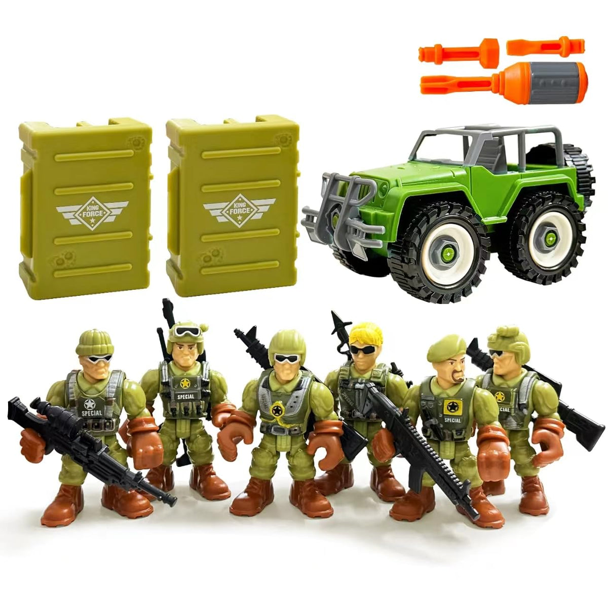 MQSTARSRISE army men truck for imaginative play and portable fun.