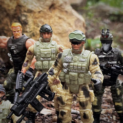 MQSTARSRISE army soldiers playset supports creative storytelling for kids.