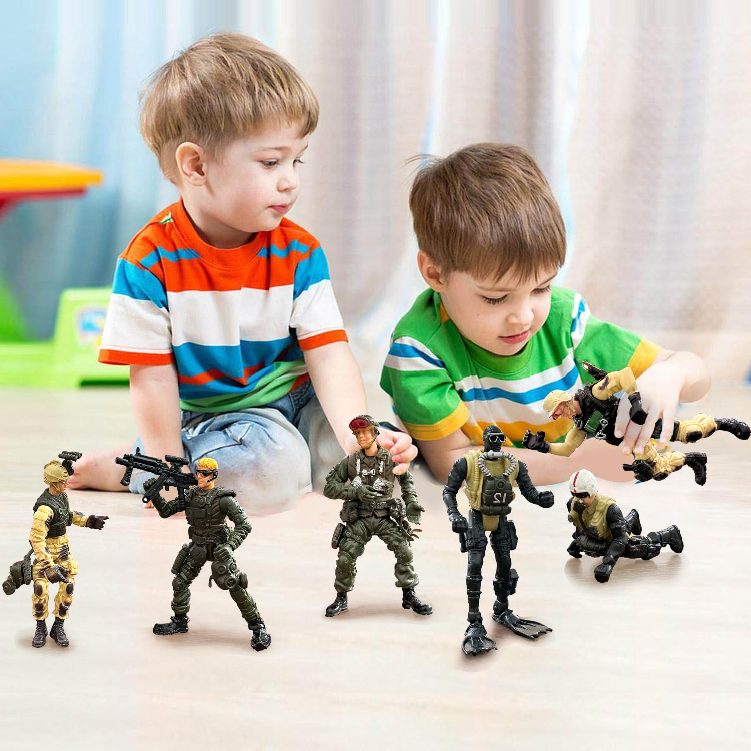 Detachable soldiers allow mix-and-match scenes and custom missions.