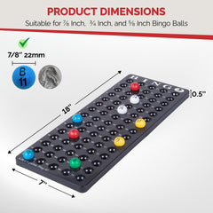 MR CHIPS 7/8 inch bingo balls in five colors for easy tracking