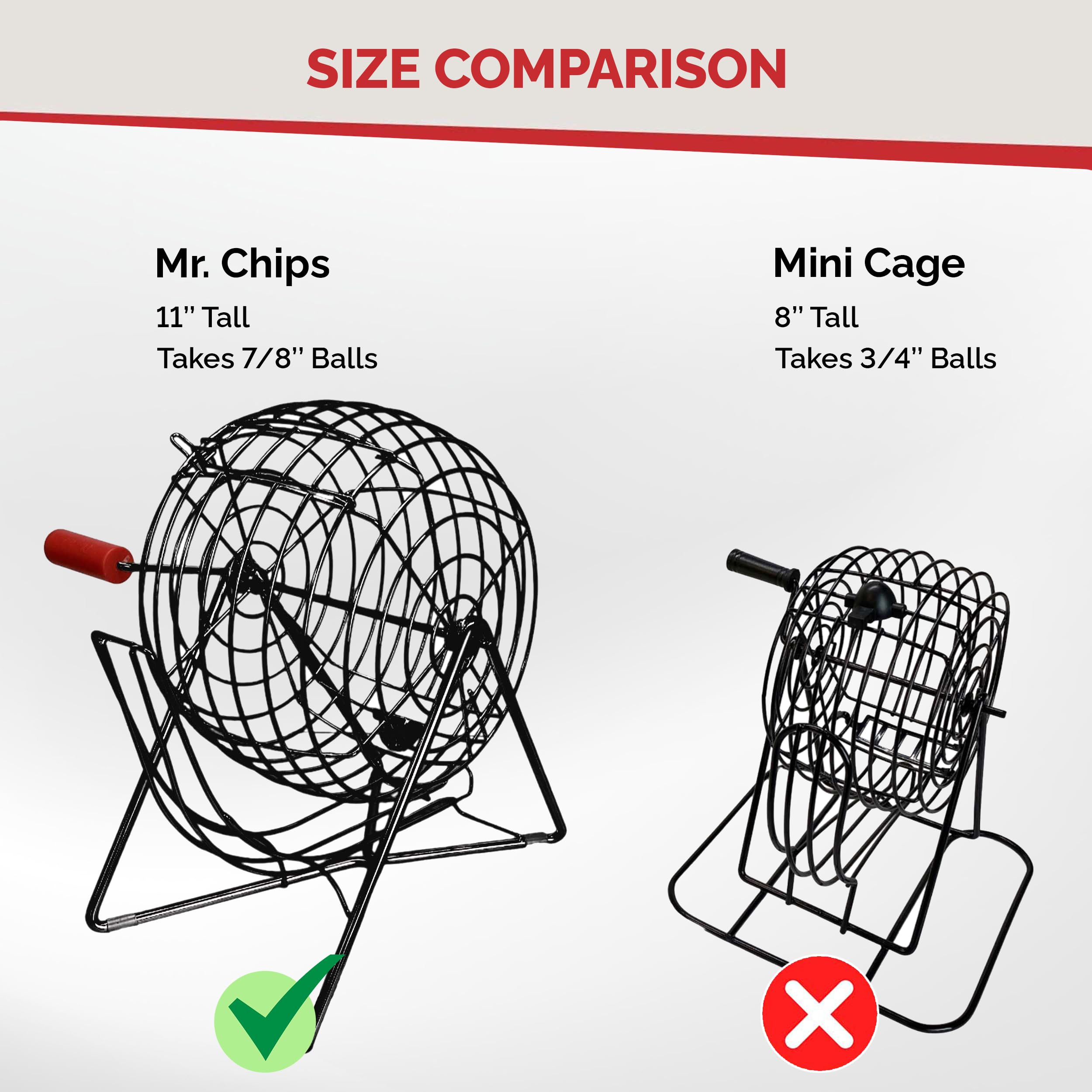 MR CHIPS yellow balls add visibility for quick calls.