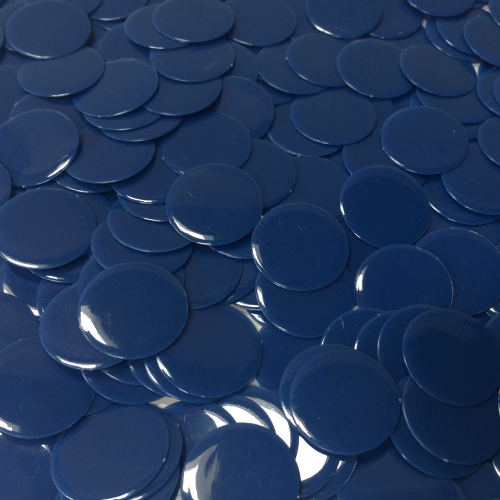 MR CHIPS blue solid three-quarter-inch bingo chips for quick gameplay