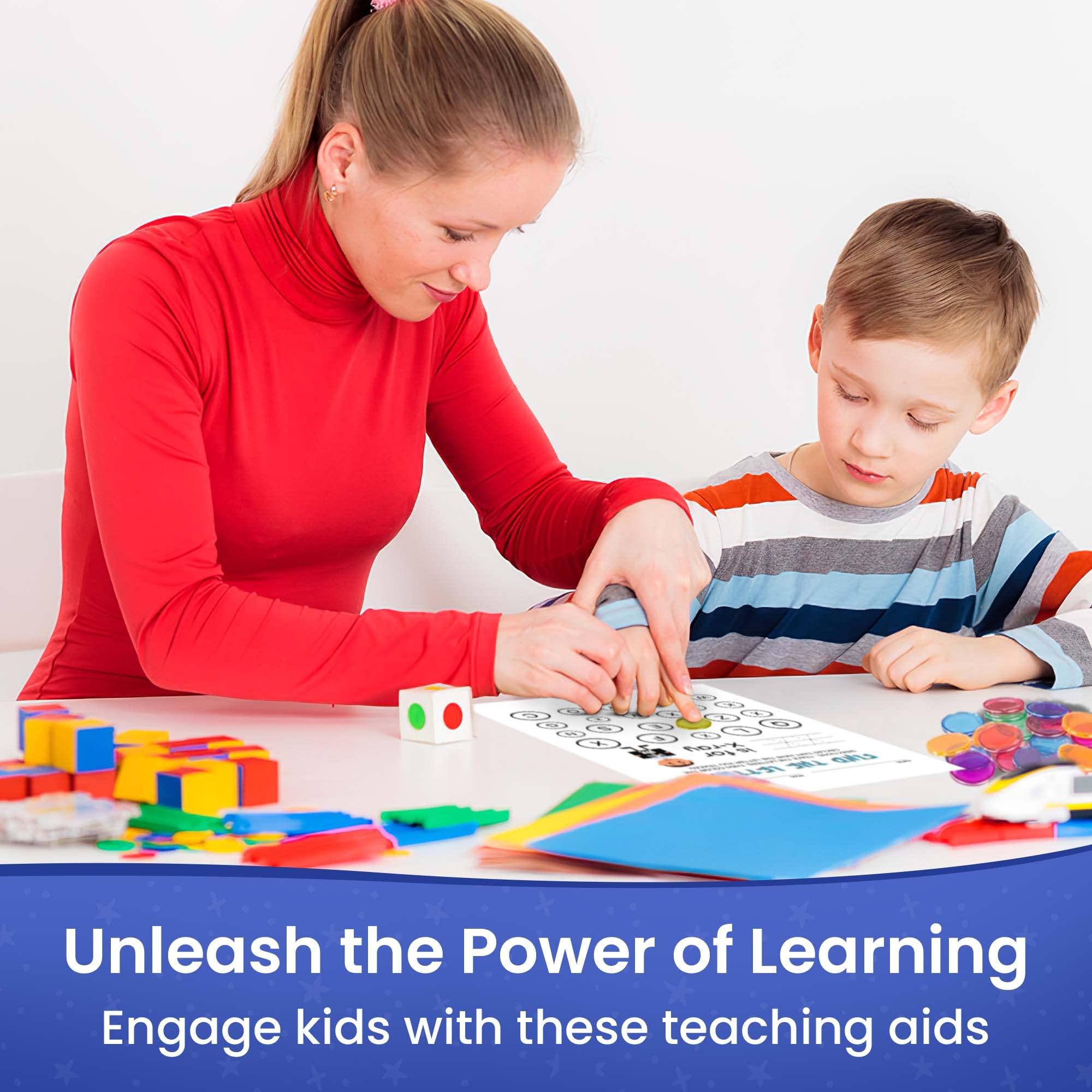 MR CHIPS bingo chips are ideal for teaching counts and patterns in homes and classrooms.