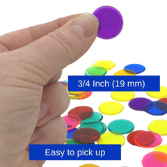 MR CHIPS transparent 3/4-inch chips enhance visibility during fast-paced games