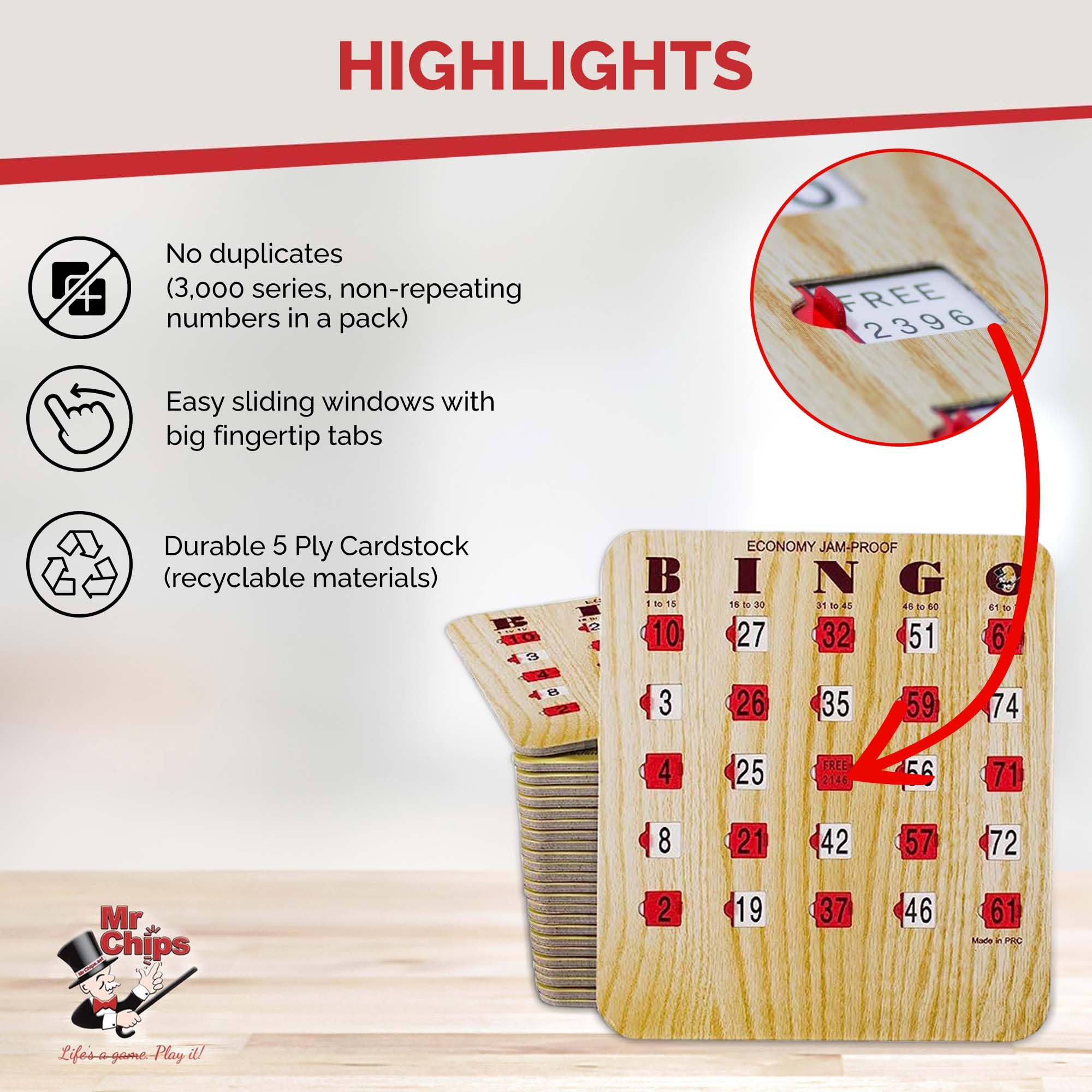 MR CHIPS no duplicate cards ensure fresh rounds for everyone.