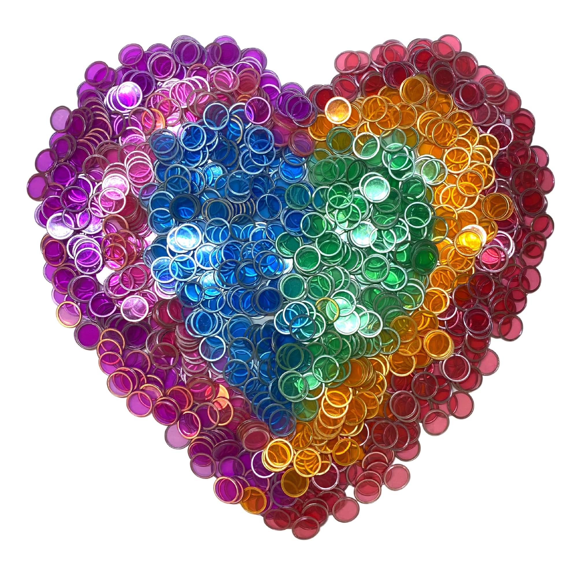 MR CHIPS magnetic bingo chips with metal ring close-up highlight durable, embedded rings for long-lasting play.