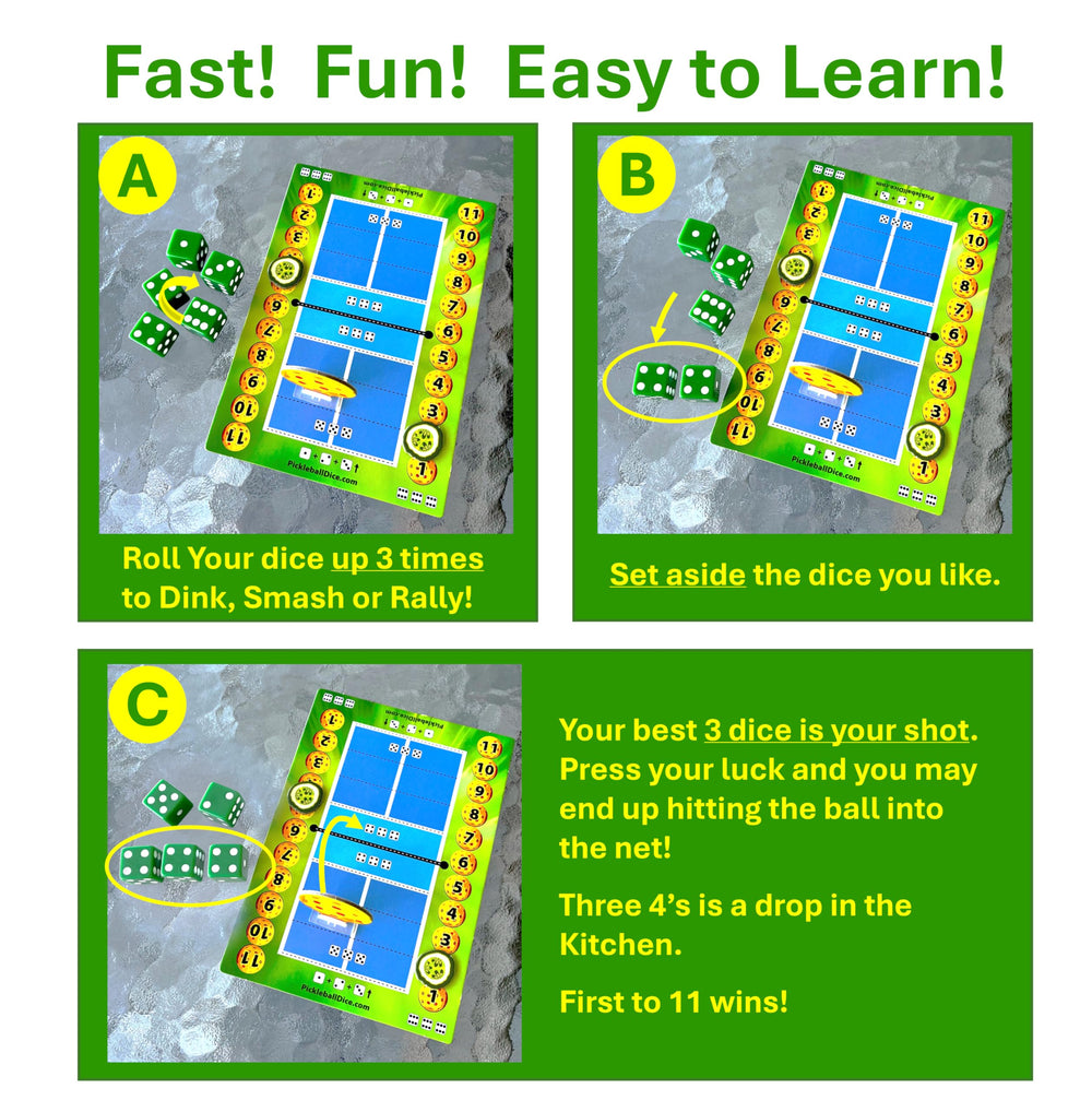 Mr GameShow Pickleball Dice box packed with components for easy setup.