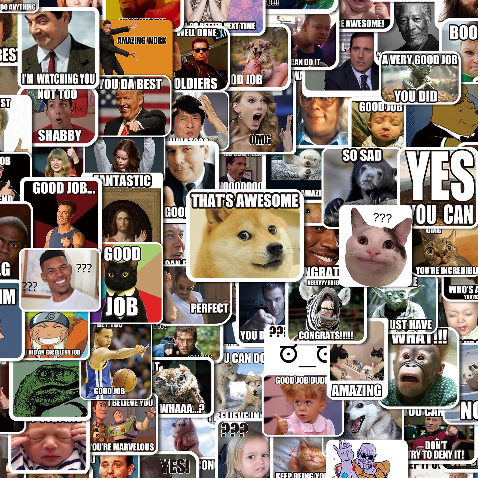 Mr.lucky Artwork funny meme stickers on laptop for personalized flair.