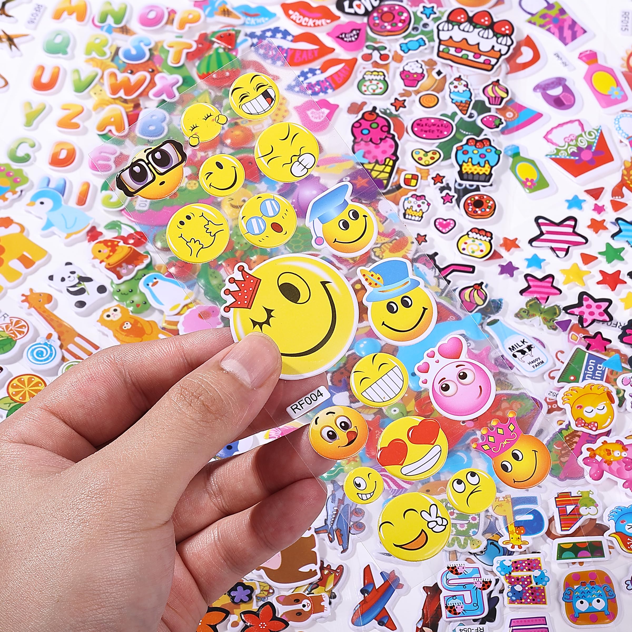 Mr. Pen 3D Puffy Stickers Cartoon Characters personalize belongings with flair.