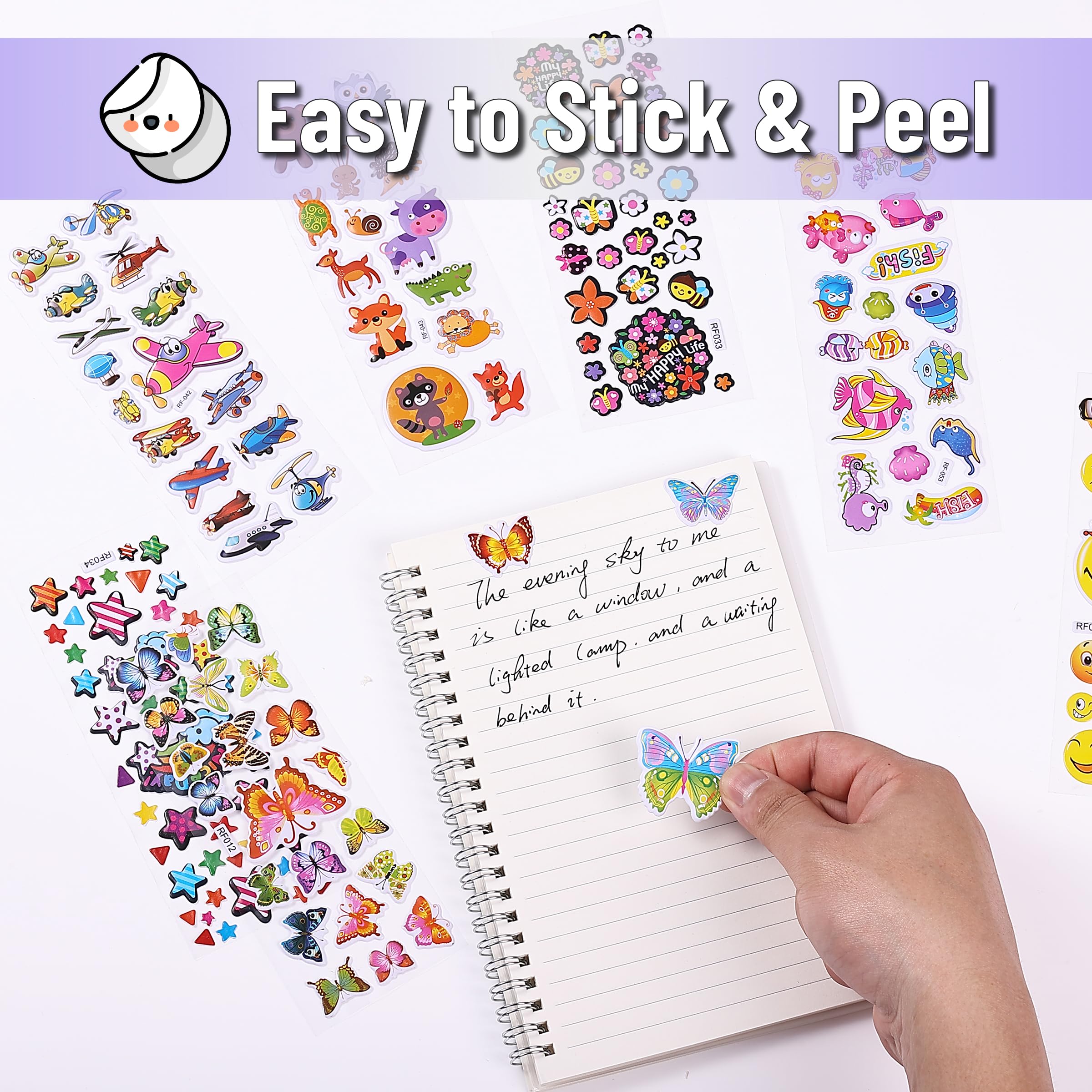Mr. Pen 3D Puffy Stickers Sea Life feature vibrant sea creatures for pages.