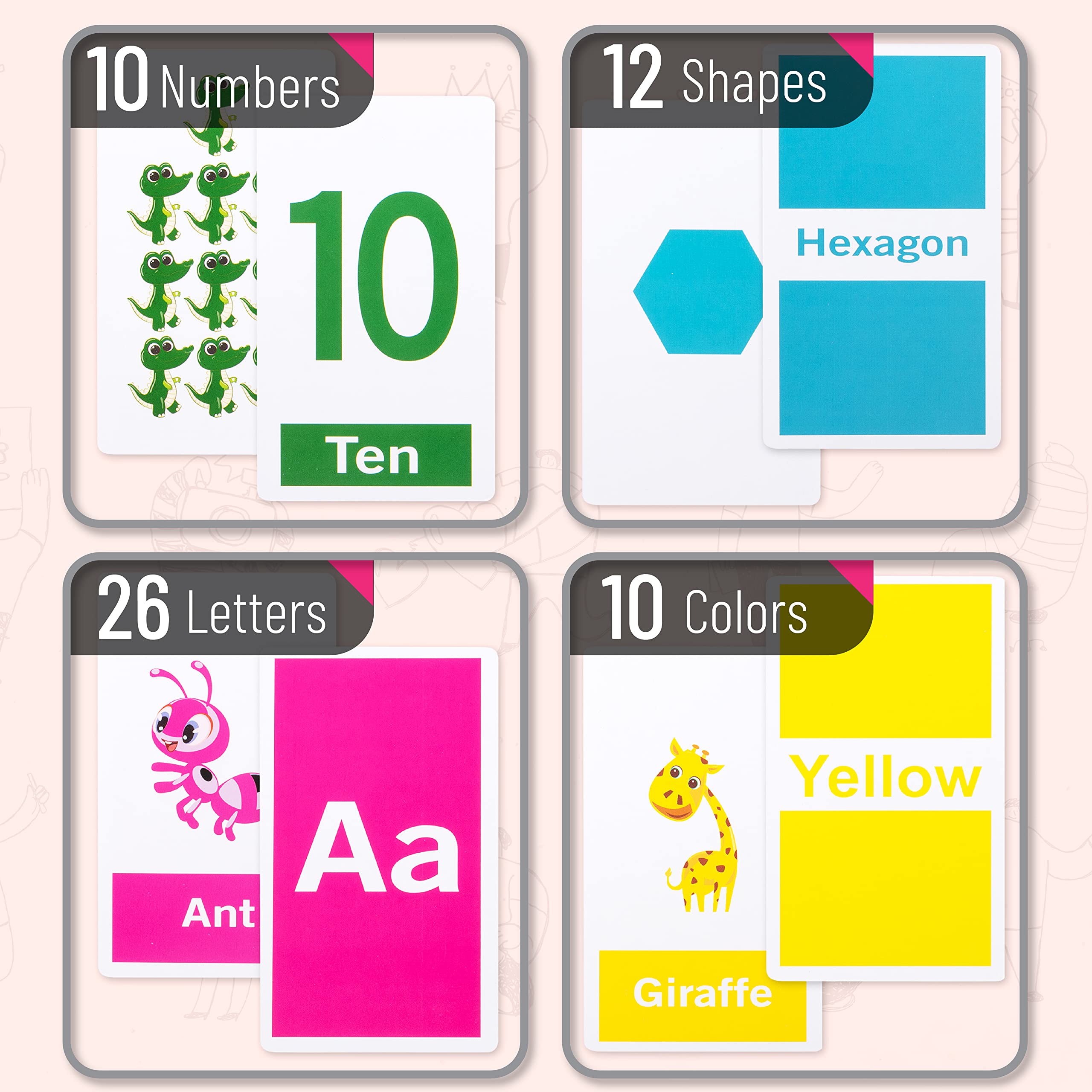 Mr. Pen ABC and Number cards show large fonts for easy recognition.