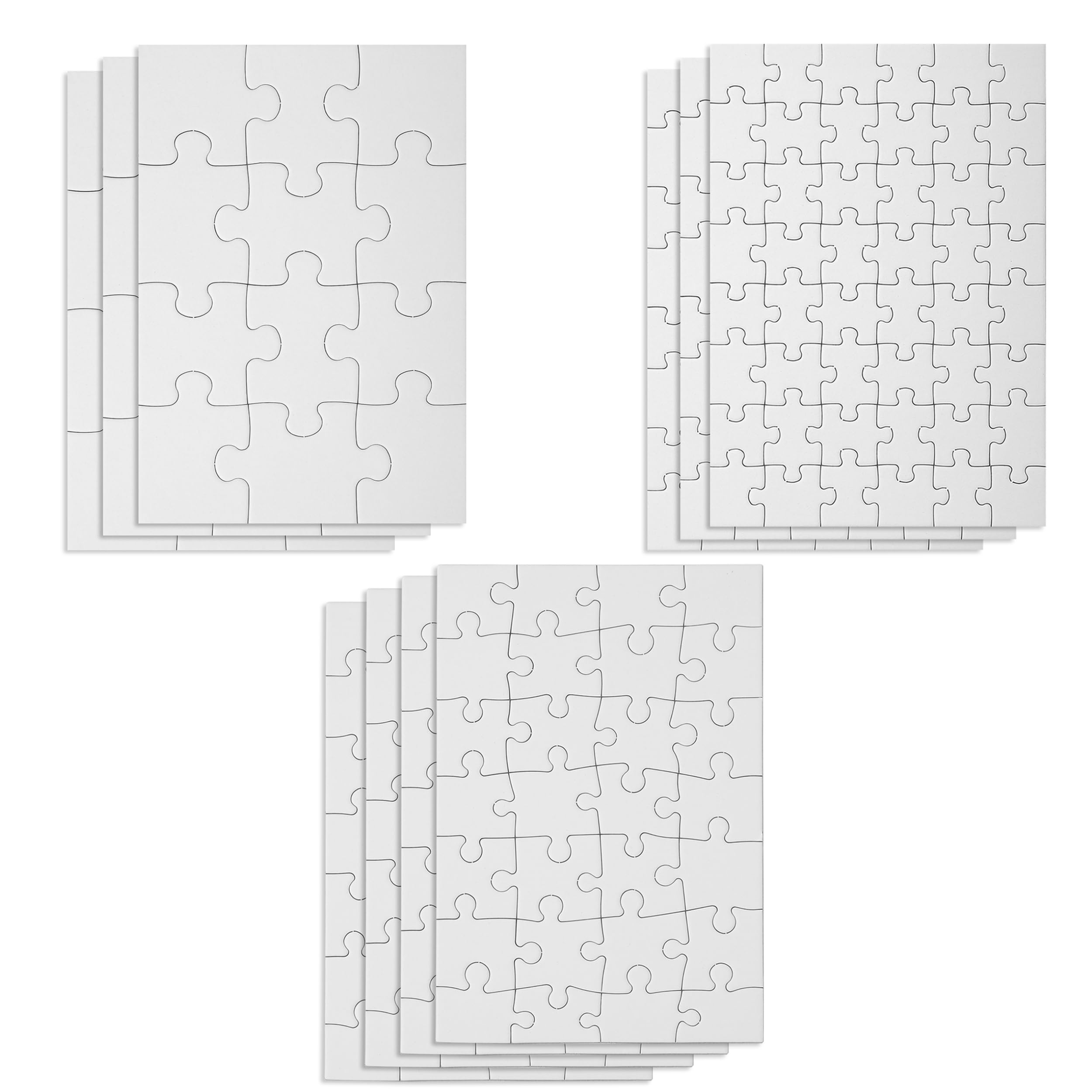Mr. Pen blank puzzle 12-piece layout, ideal for classroom activities and custom art projects.