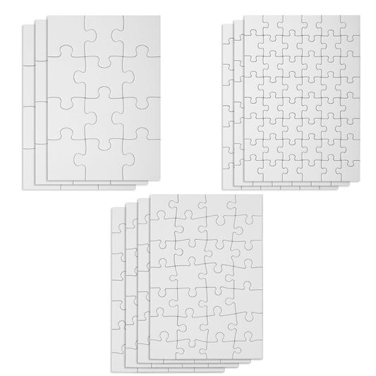 Mr. Pen blank puzzle 12-piece layout, ideal for classroom activities and custom art projects.