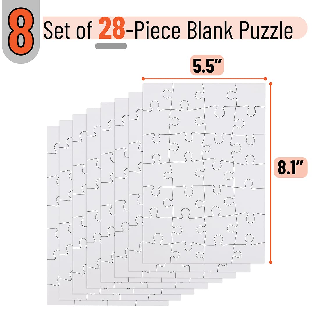 Mr. Pen blank puzzle on table showing 28-piece layout