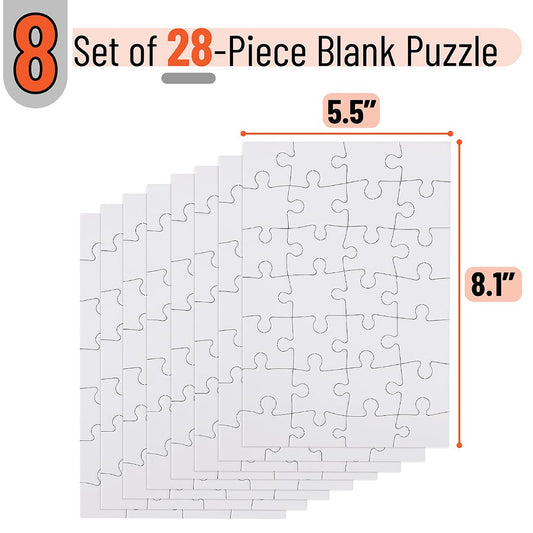 Mr. Pen blank puzzle on table showing 28-piece layout