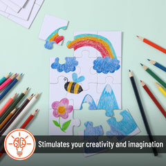 Mr. Pen blank puzzle interlocking pieces ensuring secure assembly with neat edges.