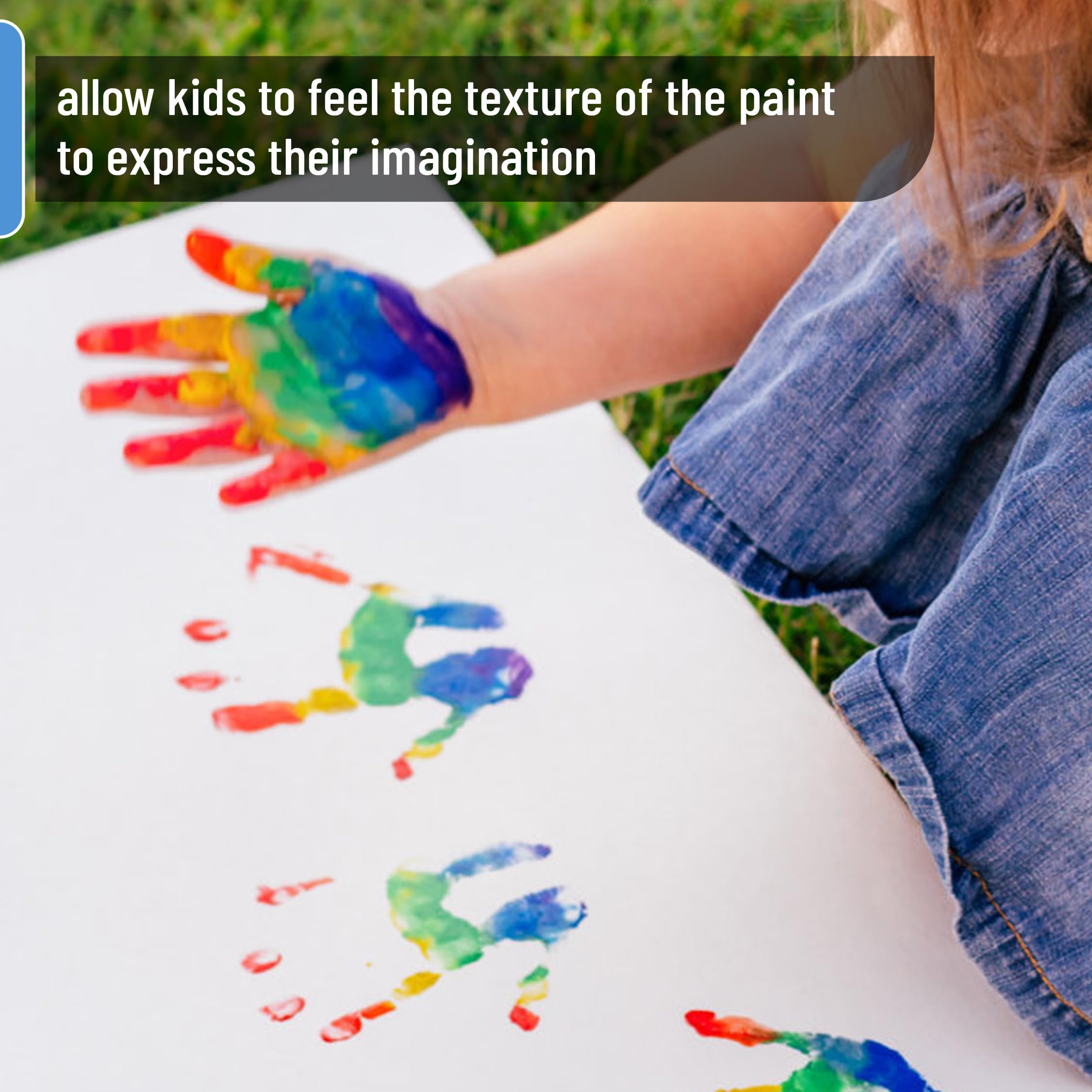 Mr. Pen finger paint paper features a bleed-resistant surface for crisp colors