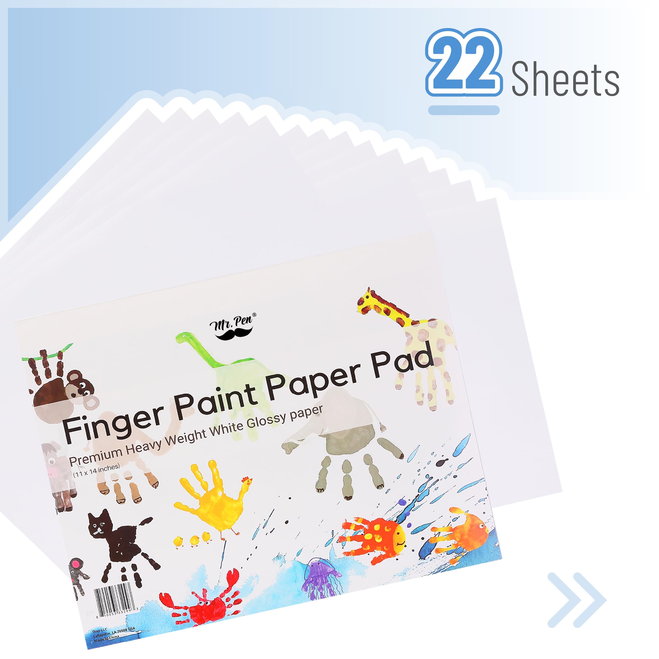 Mr. Pen finger paint paper 22 sheets for classroom projects