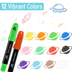 Mr. Pen Jumbo Twistable Crayons illustrate twist mechanism for quick color access.