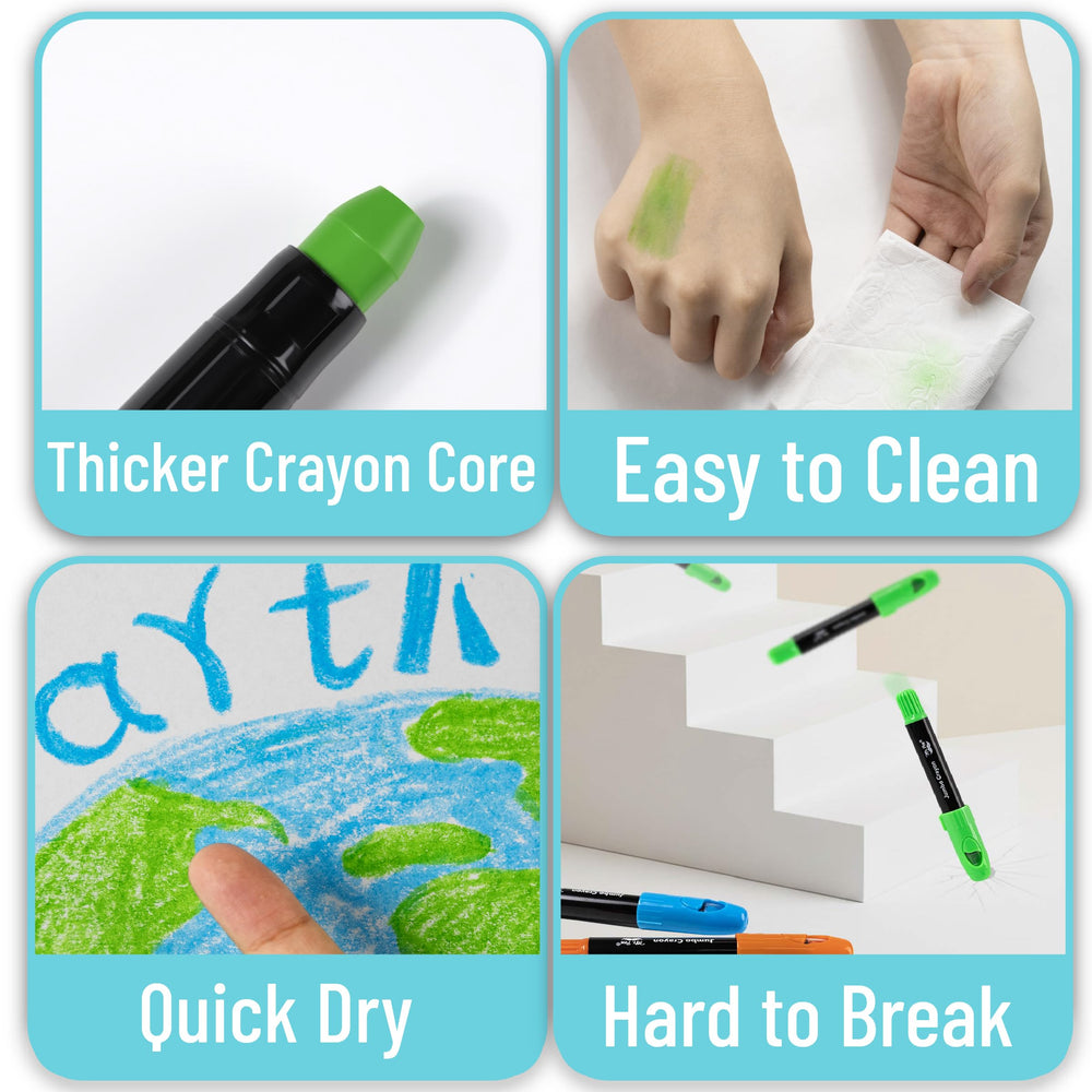 Mr. Pen Jumbo Twistable Crayons provide a smooth texture that glides on paper.