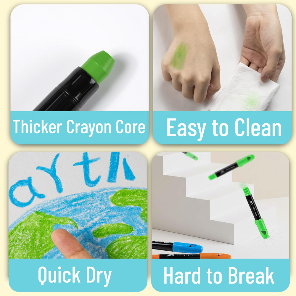 Mr. Pen Jumbo Twistable Crayons offer a smooth, buttery texture on paper.