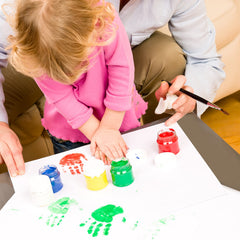 Mr. Pen finger paint paper helps kids create finished pieces with minimal smears