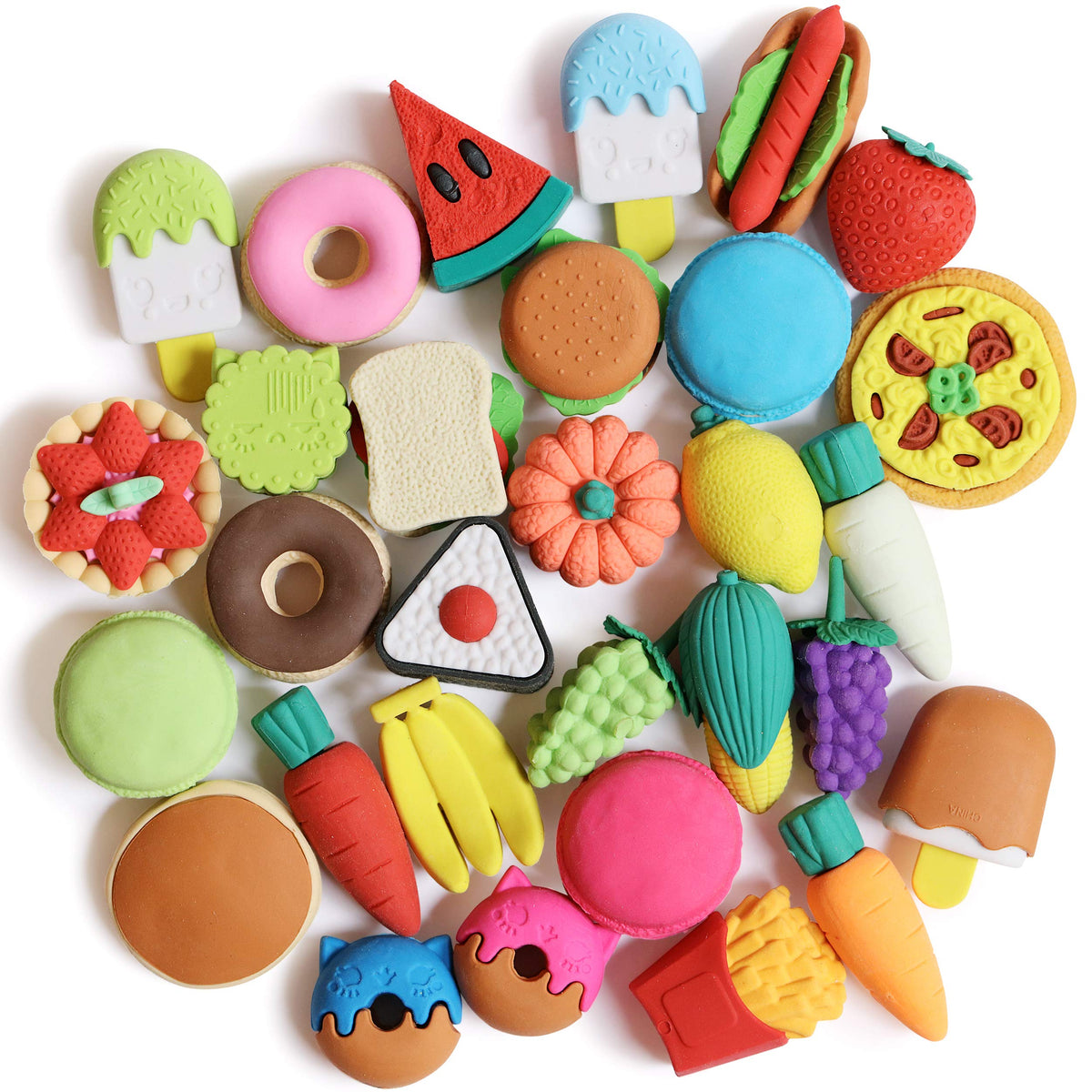 Mr. Pen mini food erasers apple for classroom fun and clean erasing