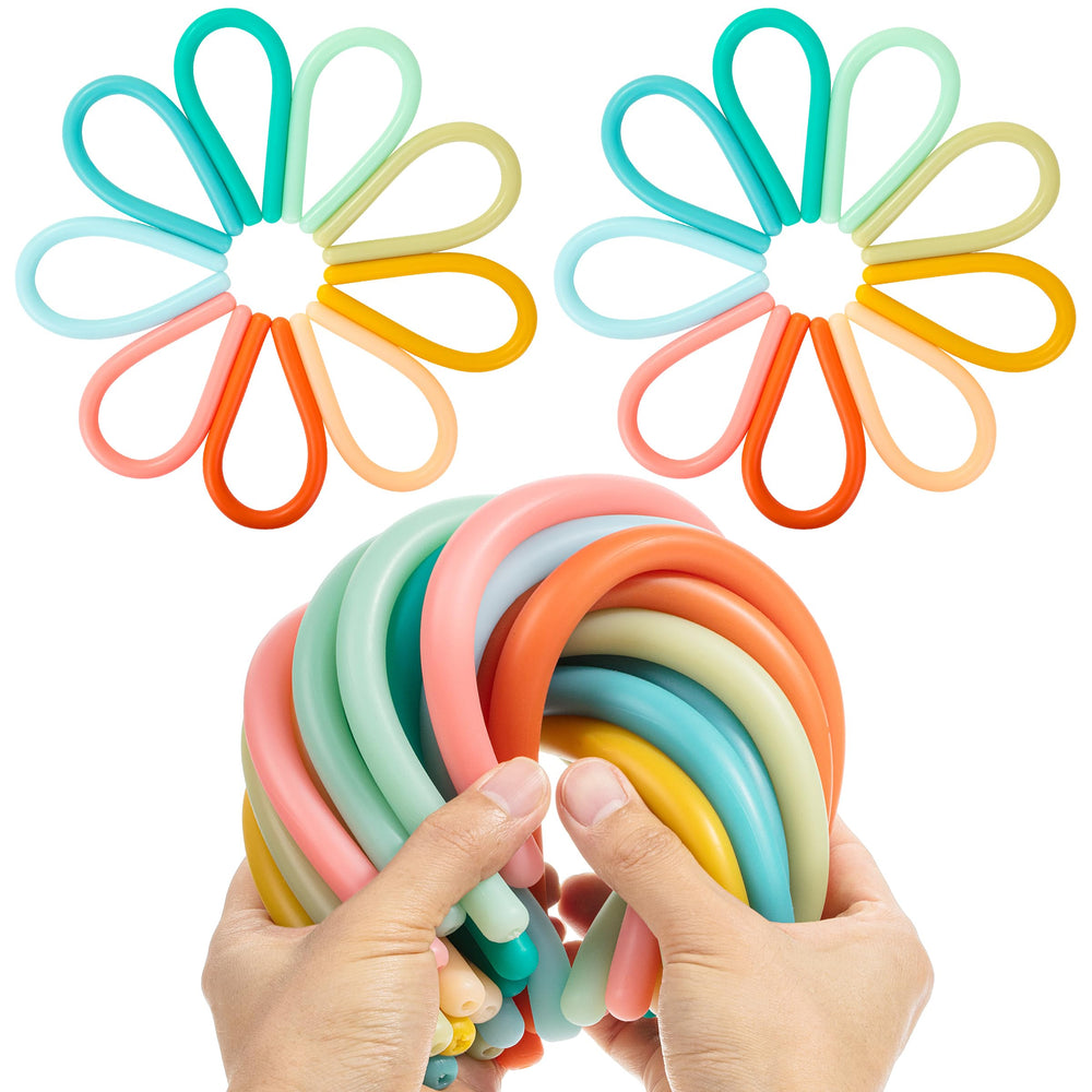 Mr. Pen Monkey Noodle 18-pack colorful designs for calming sensory play and focus.