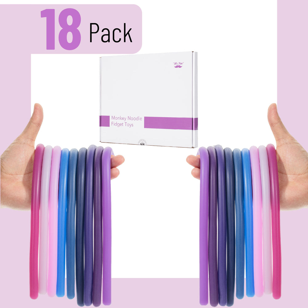 Mr. Pen Monkey Noodle stretched to five feet for versatile fidget use.