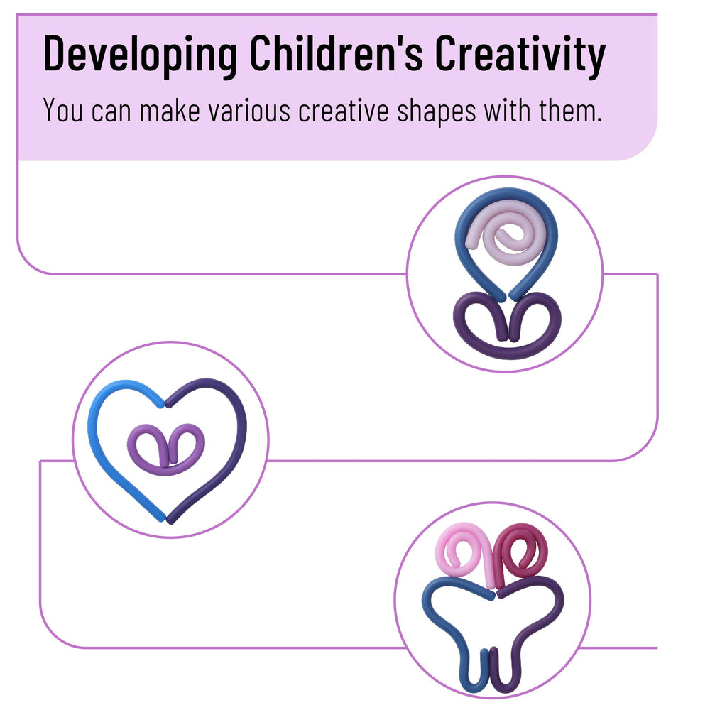 Mr. Pen Monkey Noodle variety of colors enhances group play and focus.