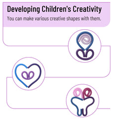 Mr. Pen Monkey Noodle variety of colors enhances group play and focus.