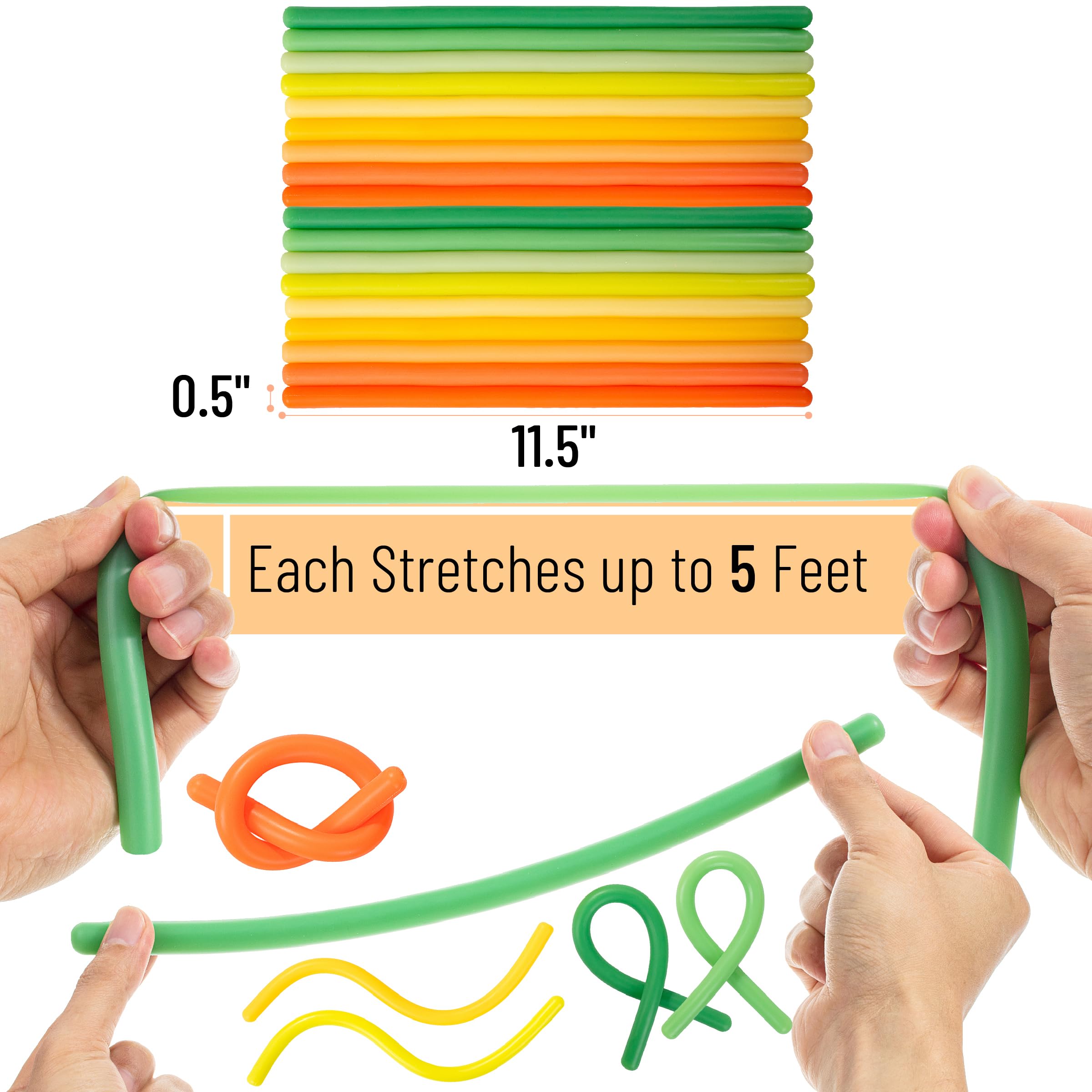 Mr. Pen Monkey Noodle stretches up to five feet for versatile play.