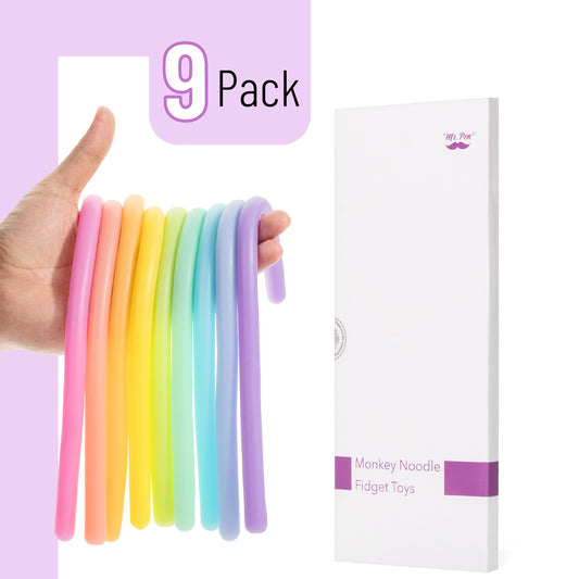 Mr. Pen Monkey Noodles stretchy silicone closeup highlights smooth texture for tactile play.