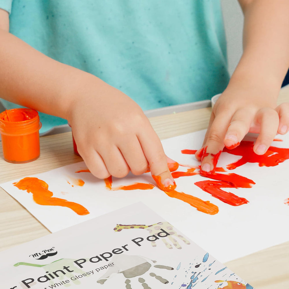Mr. Pen finger paint paper uses premium heavy-weight stock for durability