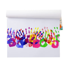Mr. Pen finger paint paper works with brushes, sponges and stamps