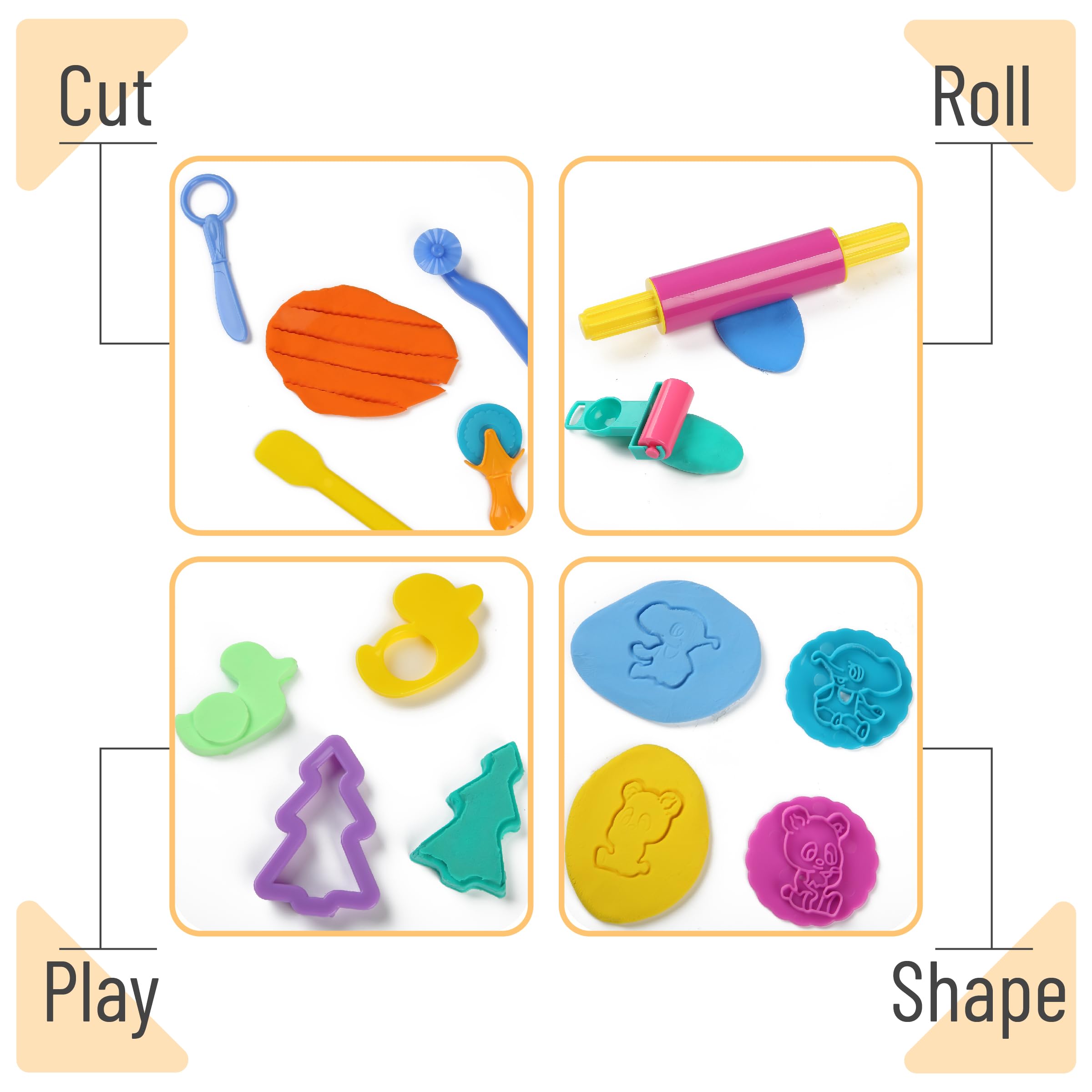 Mr. Pen geometric cutters support color recognition and fine motor skills.