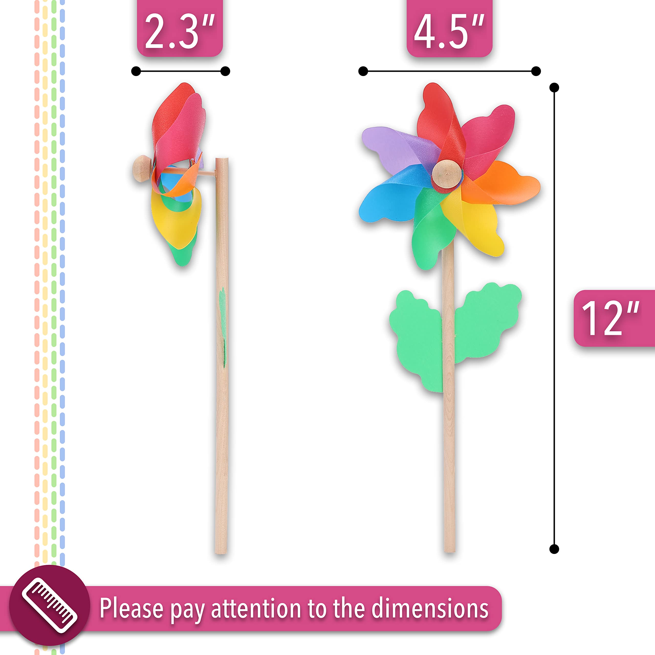 Mr. Pen 12 inch pinwheels spin attractively in light wind