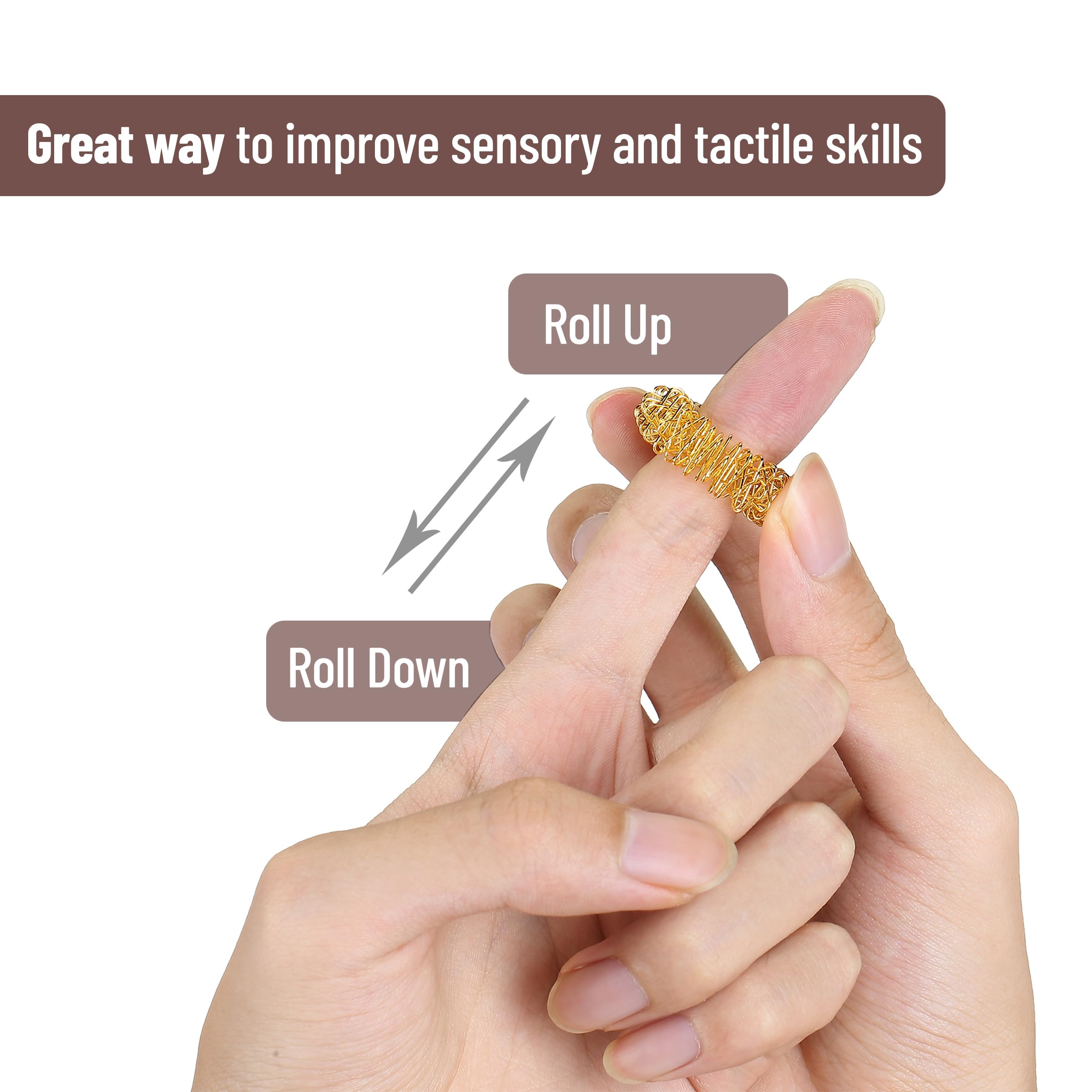 MR Pen sensory ring worn on finger for stress relief and focus