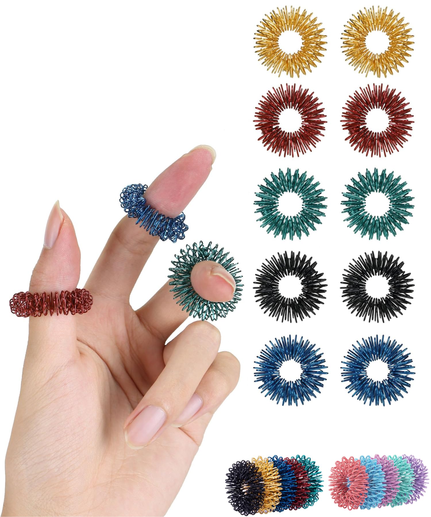 MR Pen spiky sensory rings in varied colors for tactile fidgeting and focus